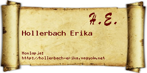 Hollerbach Erika névjegykártya